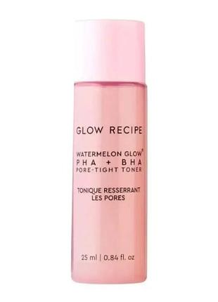 Лосьон тоник glow recipe watermelon glow pha + bha pore tight toner 25 ml