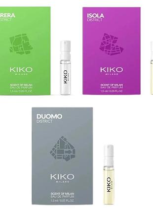 Набор пробников kiko milano scent of milan eau de parfum 04 женский 4.5ml
