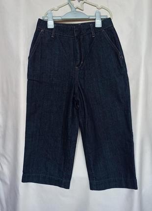 Темно-сині джинси кюлоти zara z1975 denim | розмір 36 (s)