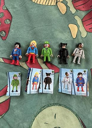 Playmobil dc super heroes, кіндер сюрприз, ціна за всі фігурки