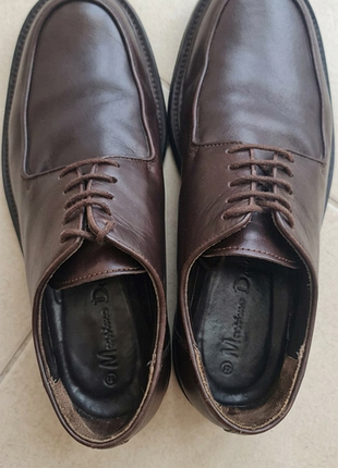 Мужские кожаные дерби туфли massimo dutti 41