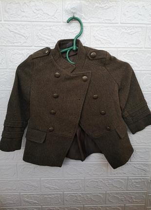 Шерстяне пальто zara kids на 3-4 роки 104 см
