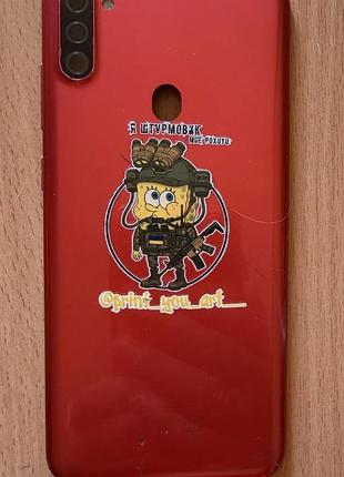 Кришка зі склом камери та кнопками samsung galaxy a11 red (sm-a115fzrnsek)