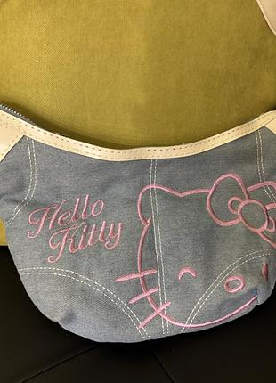 Синя джинсова сумка hello kitty 3