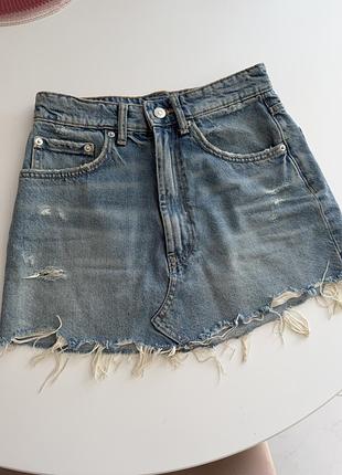 Юбка джинсова zara.новая