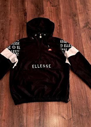 Мужская уникальная ветровка анорак ellesse с большим лого оригинал