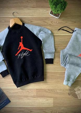 Топовий чоловічий спортивний костюм air jordan дуже теплий