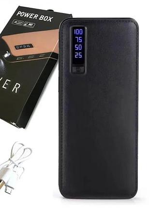 Портативний зарядний пристрій павербанк 50000 mah 3хusb power bank smart tech black