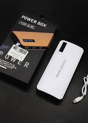 Портативний зарядний пристрій павербанк 50000 mah 3хusb power bank smart tech white