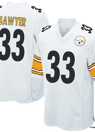 Pittsburgh steelers men's jack sawyer game jersey - white , l nike