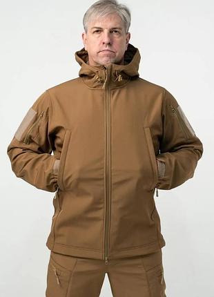 Куртка soft shell койот military батали
