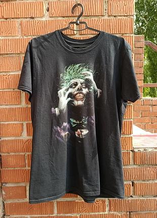 Мужская черная футболка с принтом джокер / the joker (dc comics / batman), размер large (l)