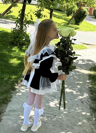 Шкільна сукня с фартушком