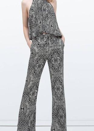 Женские легкие брюки клеш zara