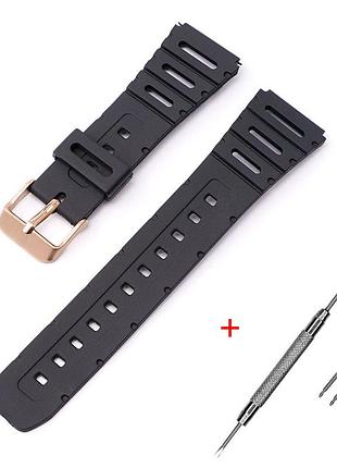 Ремешок для casio f91w 18mm black rg