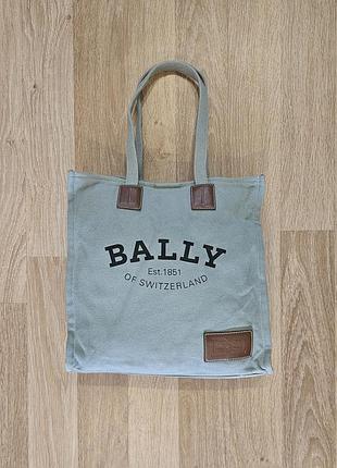 Сумочка шопер bally canvas logo switzerland