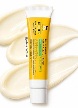 Солнцезащитный крем для лица kiehl's better screen™ miner-all™ uv serum – mineral sunscreen spf 50+ with cica centella 5ml