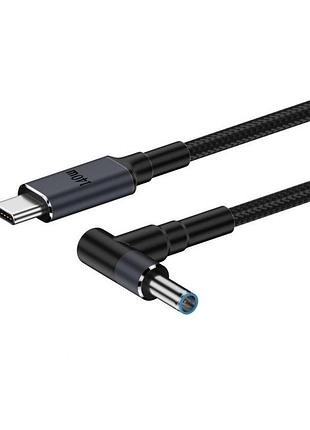 Usb type-c 140w 7a кабель живлення dc 4.5×3.0*0.6 hp для заряджання ноутбука від повербанка usb