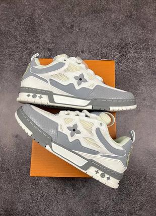 Louis vuitton skate white grey  кросівки