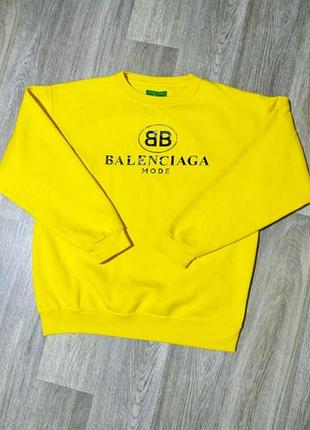 Мужской жёлтый свитшот / balenciaga / кофта / свитер / мужская одежда / чоловічий одяг /