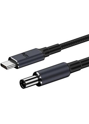 Usb type-c 140w 7a кабель питания dc 7.4×5.0*0.6 hp для зарядки ноутбука от повербанка usb