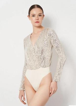 Боді лонгослів  h&m паєтки