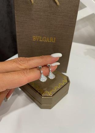 Сережки bvlgari silver