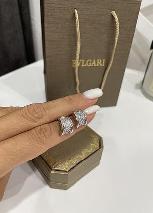 Сережки bvlgari silver