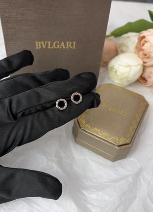 Сережки bvlgari срібло