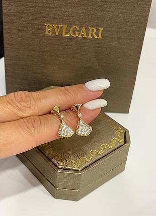 Сережки bvlgari gold