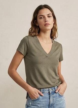 Новая женская футболка от primark с добавлением льна