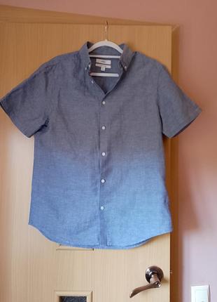 Женская льняная летняя легкая рубашка m&amp;s