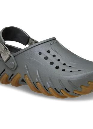 Crocs сабо echo gum ro clog grey 2