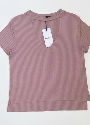 Стильна кофтинка/футболка з вирізом bershka