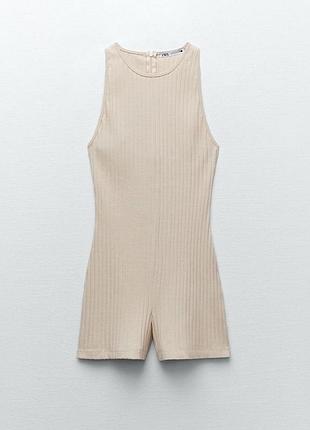 Комбінезон трикотажний в рубчик zara