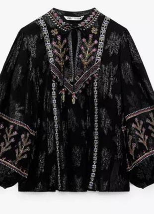 Zara блуза вишивка s