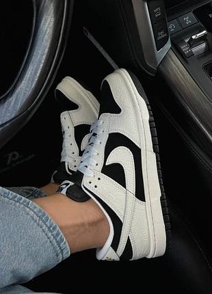 Жіночі кросівки nike sb dunk white black / smb+ 🔗
