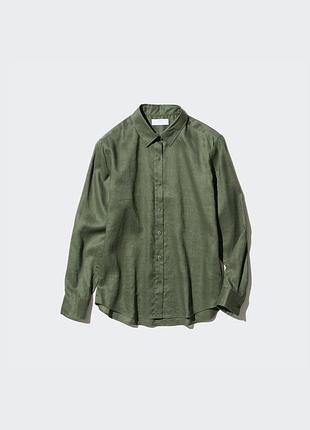 Рубашка льняная uniqlo (475647)