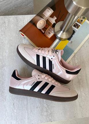 Стильні кросівки adidas samba og sandy pink core black