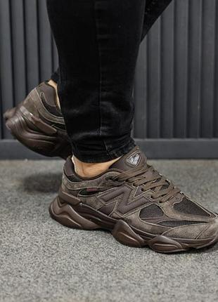 Мужские кроссовки new balance 9060 dark brown / smb+ 🔗