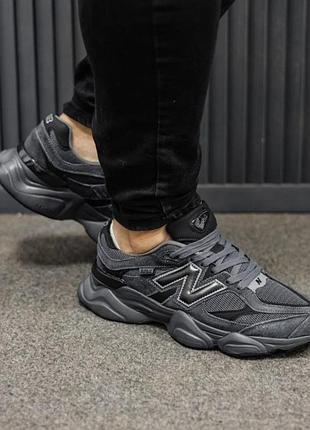 Мужские кроссовки new balance 9060 triple black / smb+ 🔗