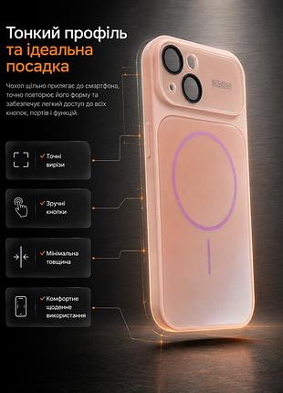 Чехол противоударный gradient glass magsafe case для iphone 17 пылезащищенный влагозащищенный розовый 8