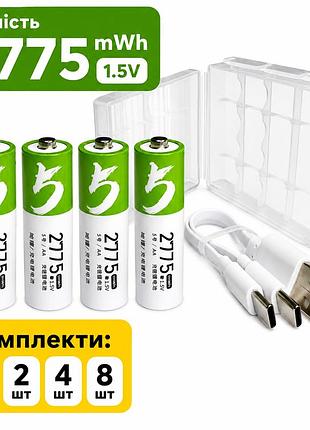 Акумулятори аа smartools 2775 mwh 1.5v li-ion з type-c (1 шт. / 2 шт. / 4 шт.) — запальчикові літієві акумулятори смартулс 4 шт.