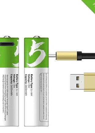 Акумулятори аа smartools 2775 mwh 1.5v li-ion з type-c (1 шт. / 2 шт. / 4 шт.) — запальчикові літієві акумулятори смартулс 2 шт.