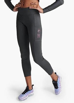 Легінси жіночі nike ribbed sports utility leggings grey