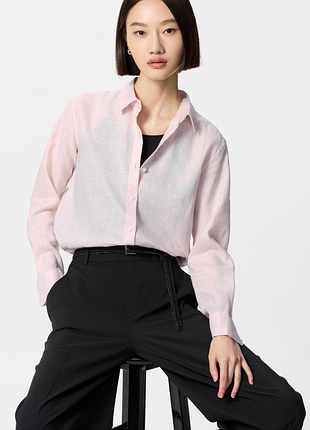 Рубашка льняная uniqlo (475647)