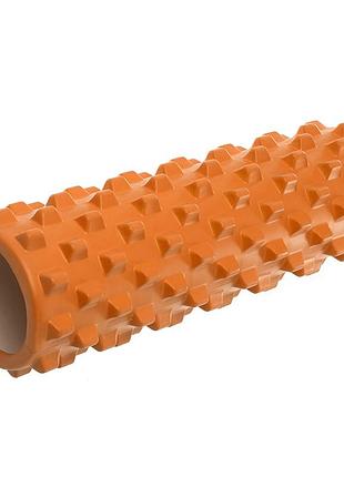 Ролер масажний циліндр (ролик мфр) 45 см grid bubble roller fi-6672 кольору в асортименті