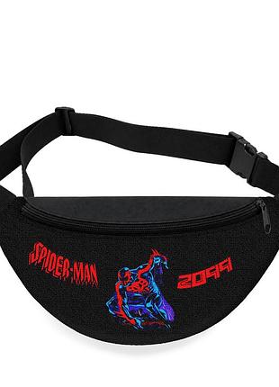 Детская сумка-бананка spider-man 32х15 см на пояс или через плечо (5773)