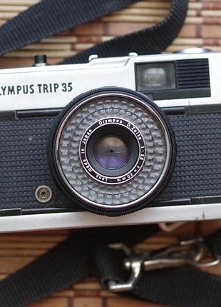 Фотоапарат olympus trip 35 + d.zuiko 40 mm f/2.8 з ремінцем