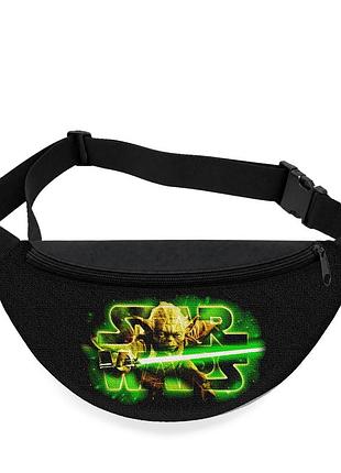 Детская сумка-бананка йода star wars 32х15 см на пояс или через плечо (5946)